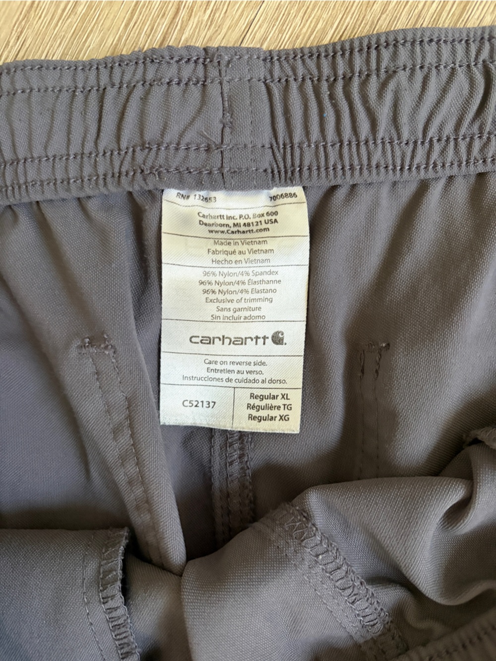 Set of Carhartt Gray Scrub Track Pants and Rainbow Scrub Top - Picture 6 of 10